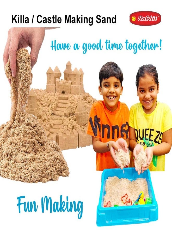 Rabbit Play Clay of 8 Color Blister Card + Magic Flow Sand Bucket 500g | 4 Galaxy Mud Slime (Any Color) | Combo of 3 Clay Dough Sand Slime for Kids | Age 6+ - Image 5